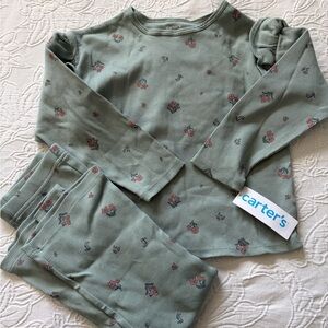 Carter's Sage Set with floral Prints 4t girls nwt